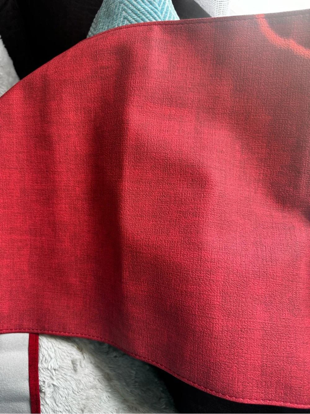 Red Table Runner wipeable